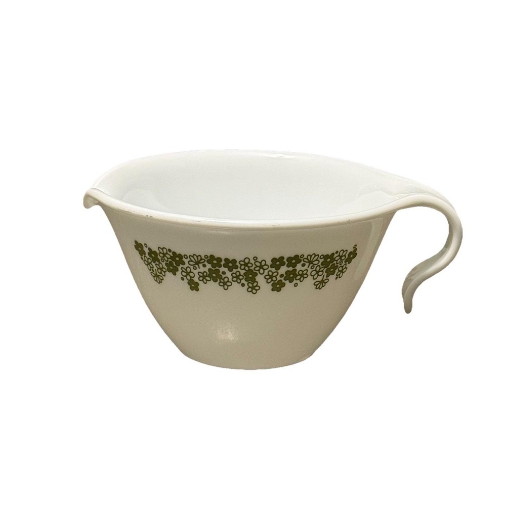 Vintage Corelle Spring Blossom Green (Crazy Daisy) Creamer With‎ Hook Handle MCM